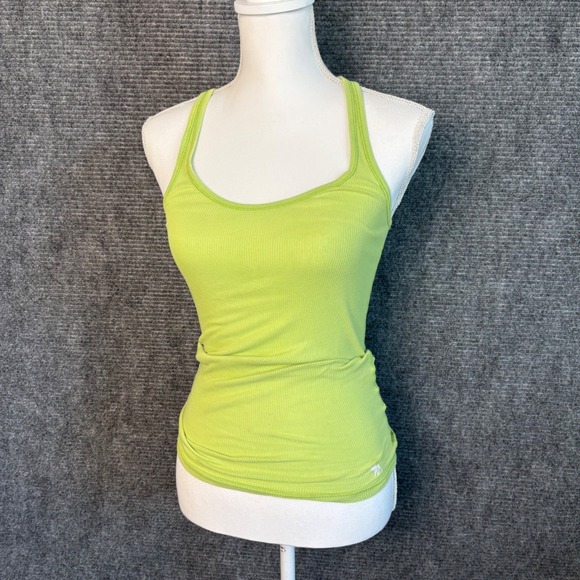 Abercrombie & Fitch Tops - Abercrombie & Fitch Ribbed Tank Top Womens XS Lime Green Y2K Fitted Cami Tee
